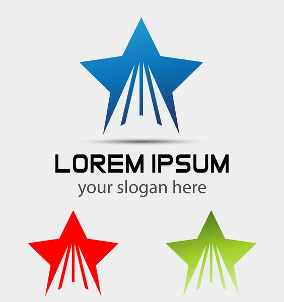 Yükselen yıldız gelecekteki şekli iş logo simge
