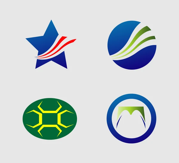 Ensemble de logo et icônes — Image vectorielle