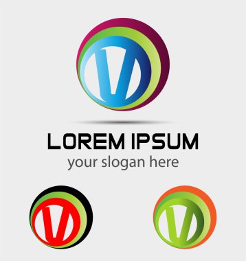 V harfi, V logo işaret harfi