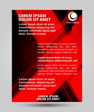 Soyut kırmızı el ilanı tasarım düzeni şablonu