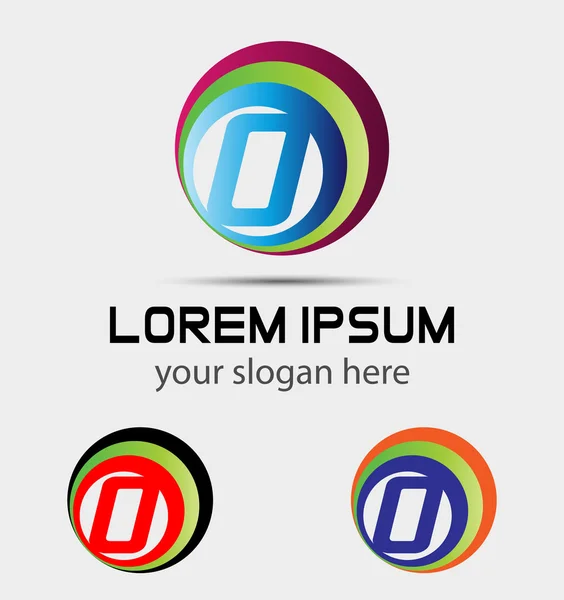 O harfi logo sembol öğeleri