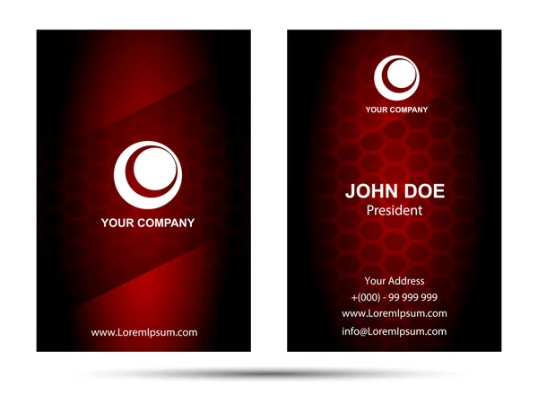 Dark Red business card — Stock Vector