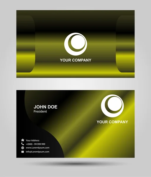 Green business card — Stock Vector