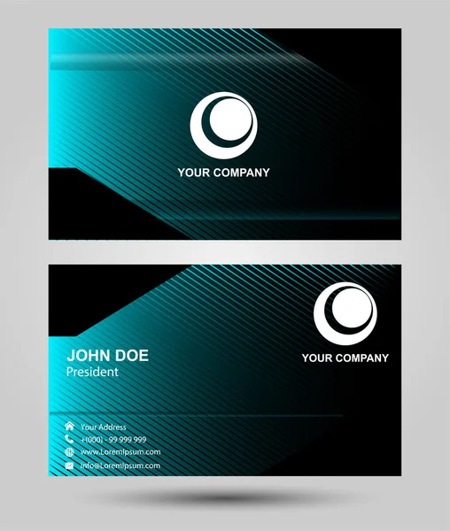Modern business card template design — Stock Vector