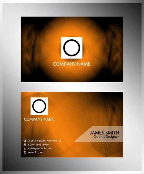 Orange Modern Business Card — стоковый вектор