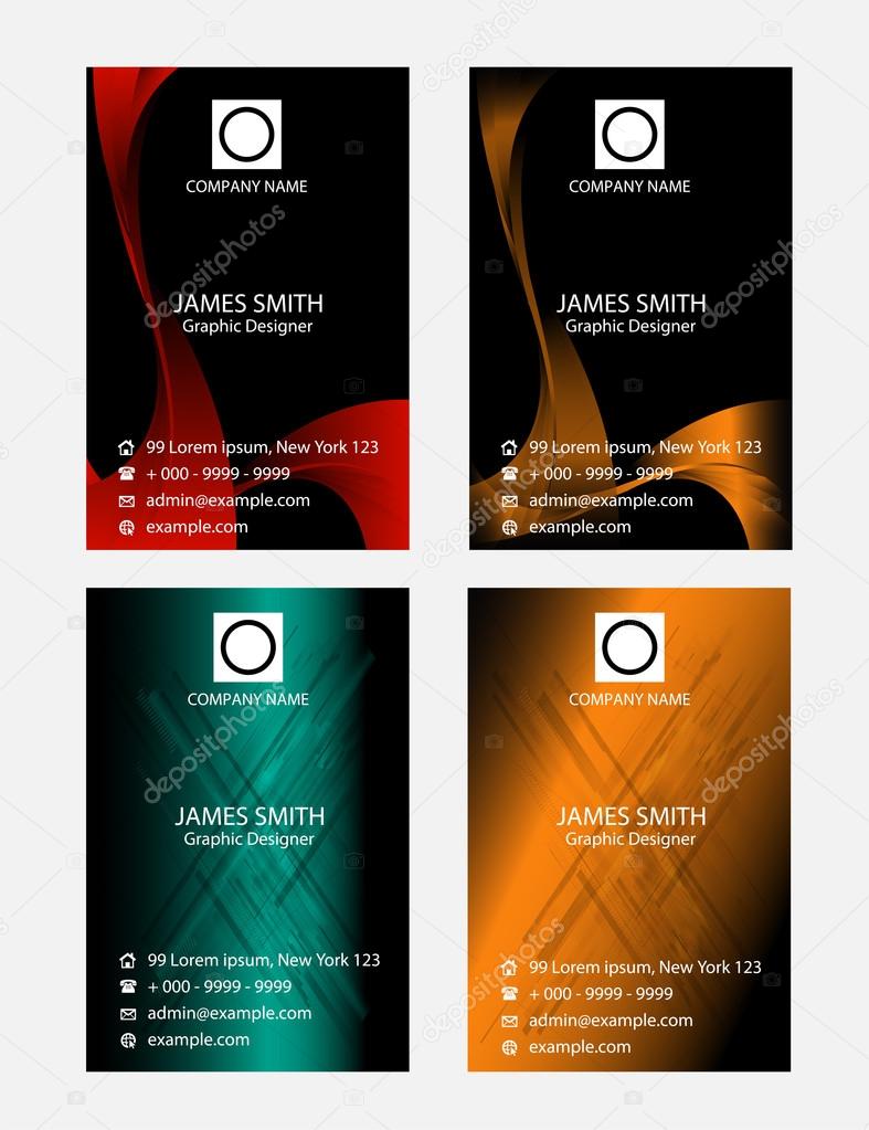 Abstract Business Cards set in various concepts