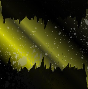 Karanlık Grunge arka planı yeşil