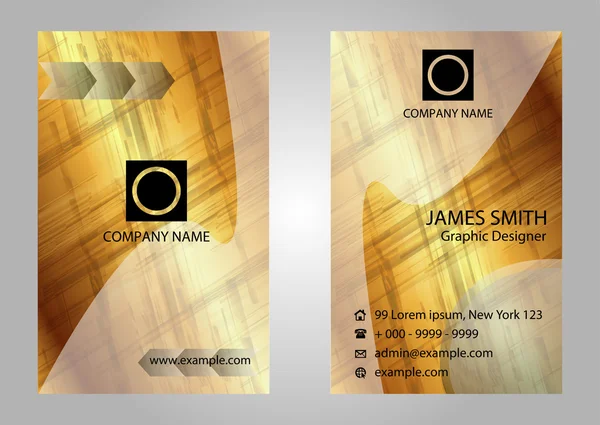 Gold business card — Stock Vector