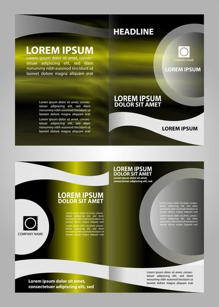 Grüne Broschüre Layout Design-Vorlage — Stockvektor