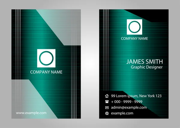 Stylish dark business card template — Stock Vector