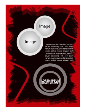 Kırmızı ve siyah el ilanı tasarımı