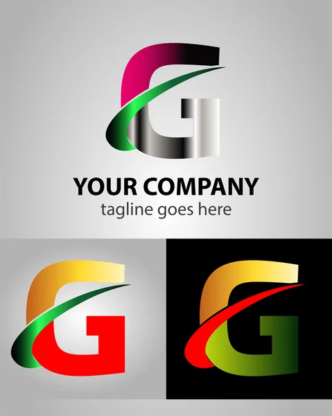 Vállalati logó G betű cég vektor tervezősablon — Stock Vector