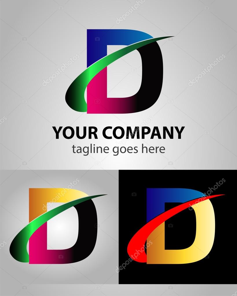 Letter D logo icon design template elements