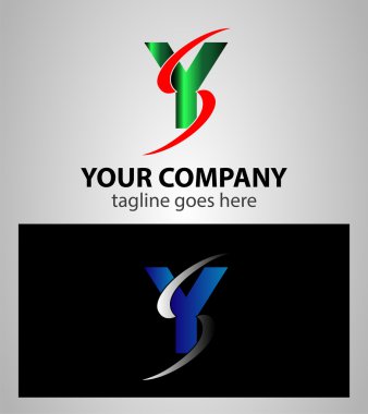 Y harfi logo simge tasarım şablonu öğeleri
