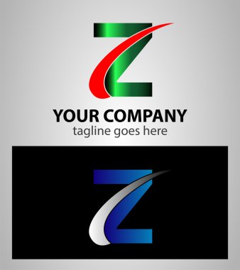 Z harfi logo simge tasarım şablonu öğeleri