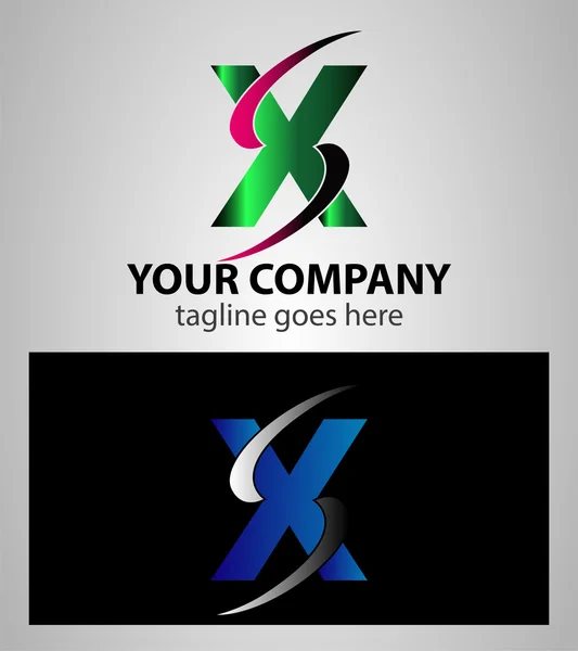 Элементы шаблона логотипа X буквы — стоковый вектор