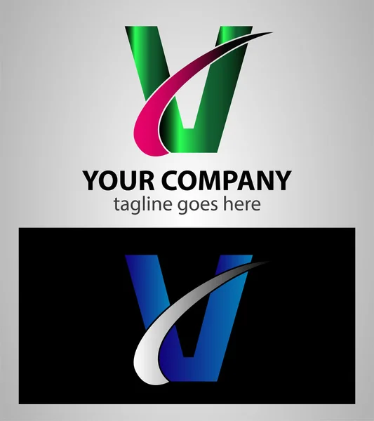 Letra V logo — Vector de stock