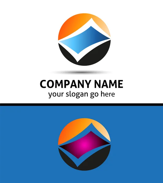 Icono redondo abstracto del círculo del logotipo — Vector de stock