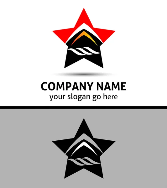 Abstraktní hvězda loga znamení značky Corporate Identity šablona návrhu vektorové ikony — Stockový vektor