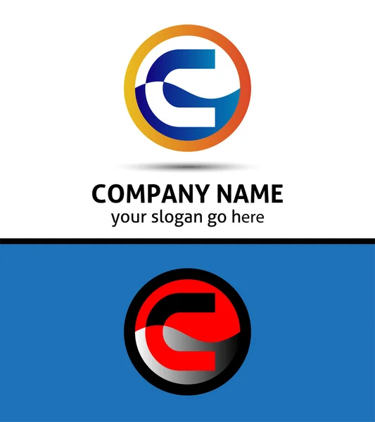 C harfi için soyut simgesi logo