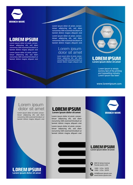 Tri-Fold Mock up Brochura Design —  Vetores de Stock