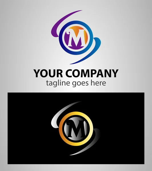 Abstrakt ikoner baserad på bokstaven M-logotypen — Stock vektor