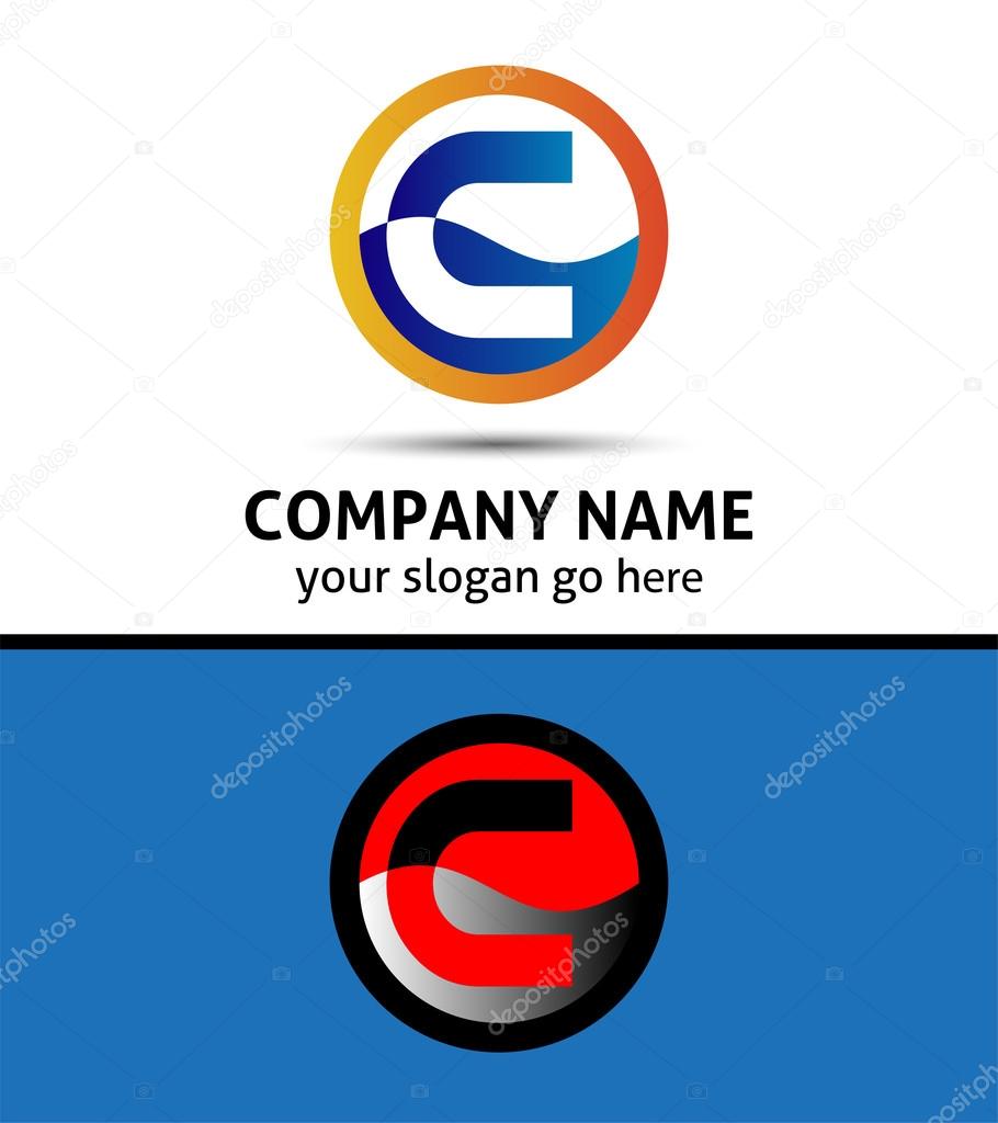 Abstract icon logo for letter C