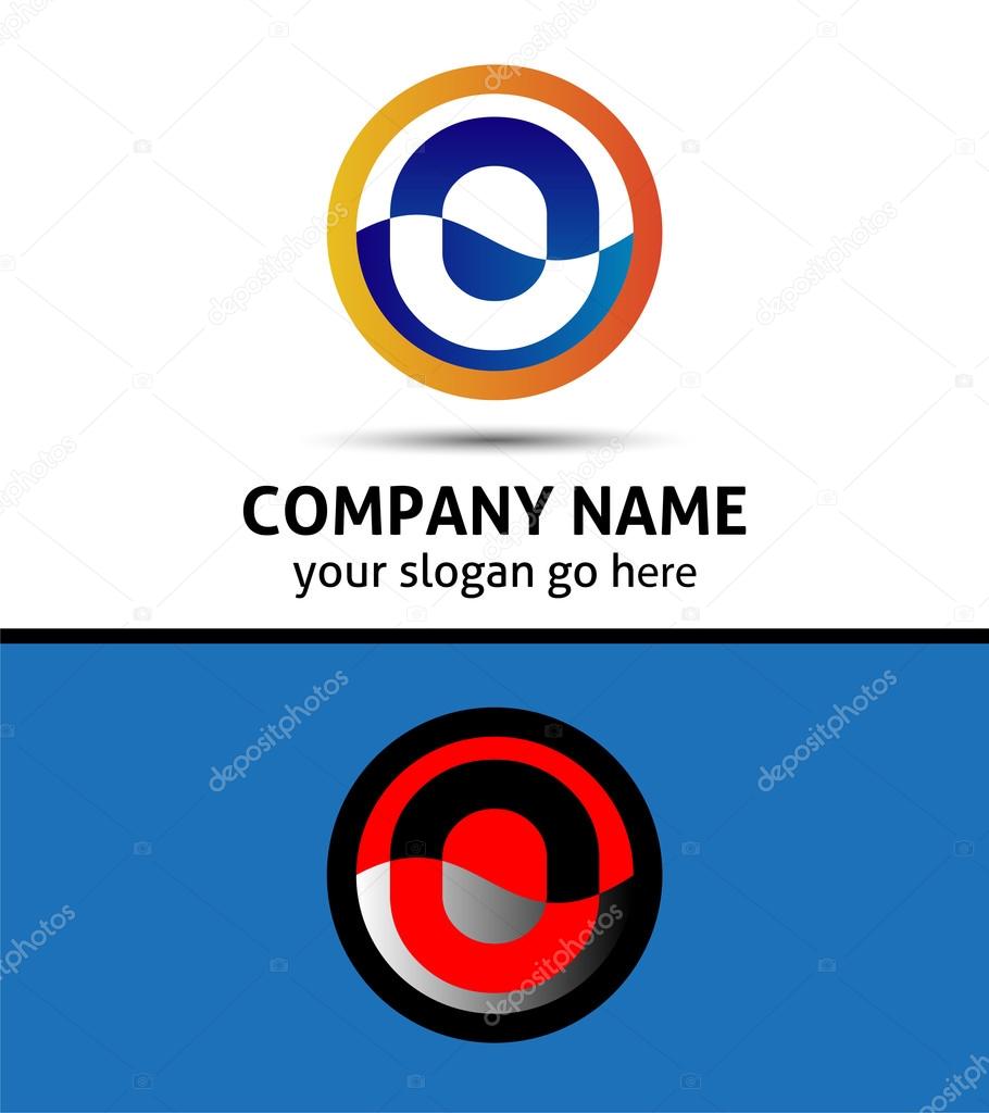 Vector illustration of abstract icons based on the letter O logo