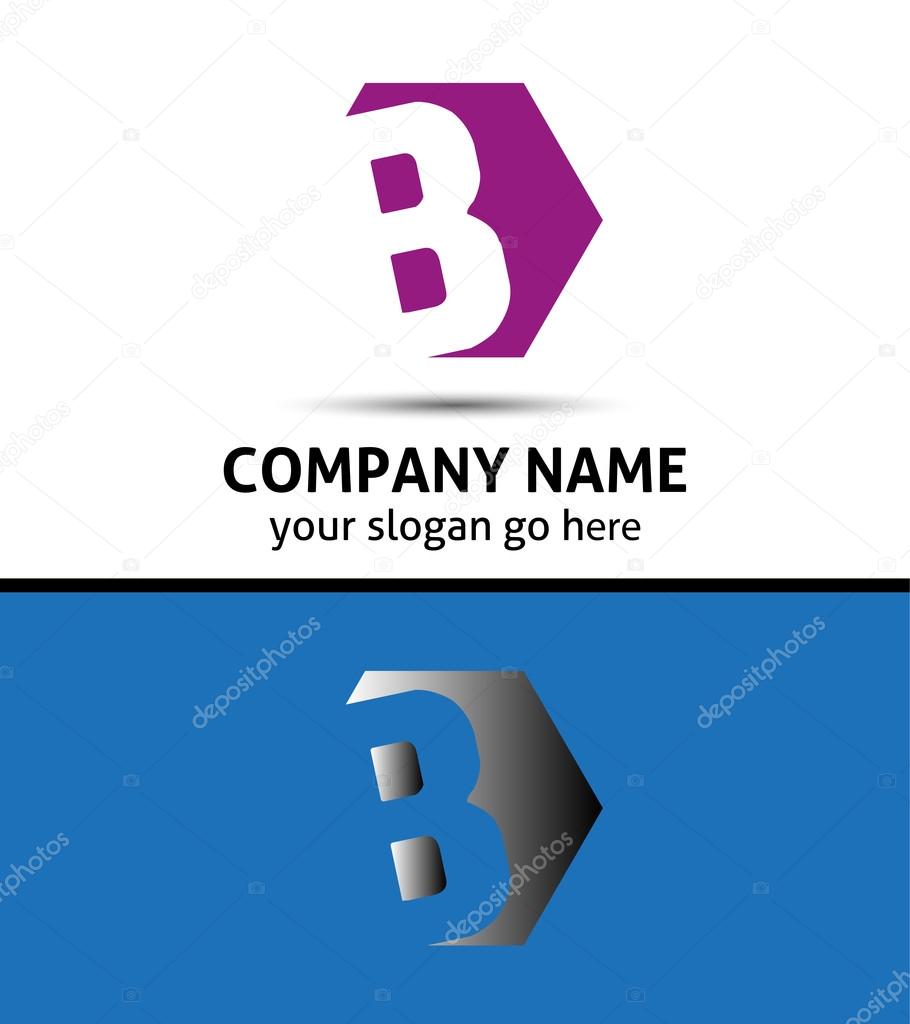 Vector elegant design alphabet symbol Letter B logo