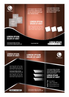 şirket üçe katlanmış broşür vektör çizim