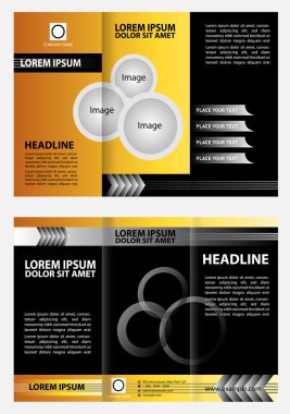 Profesyonel iş. Üç katlı broşür, şirket broşürü.