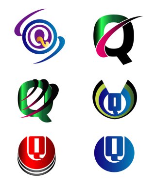 Ayarla, alfabe sembolleri ve öğeleri, harf Q, böyle bir logo