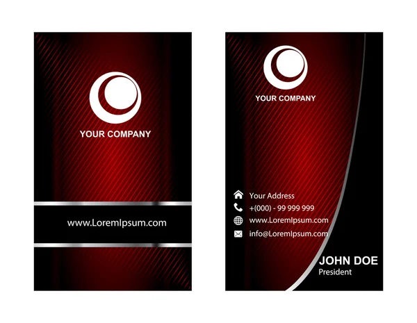 Creative business card set or visiting card set vertical design — Stock Vector