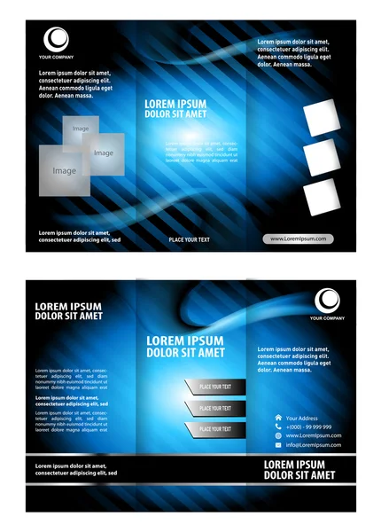트라이 배 브로셔 디자인 — 스톡 벡터