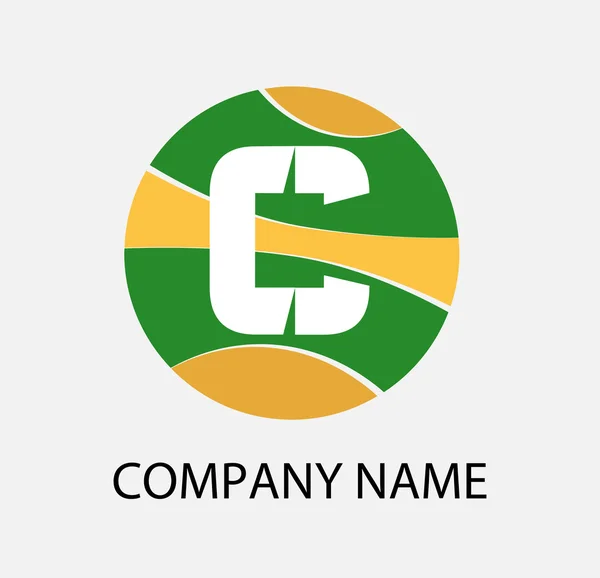 Absztrakt ikon logó C betű — Stock Vector