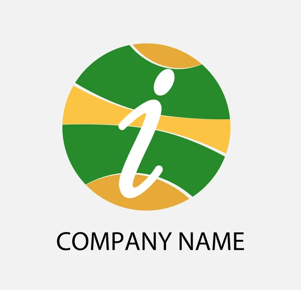Lettre i logo icone design template elements. Signe rond vectoriel — Image vectorielle