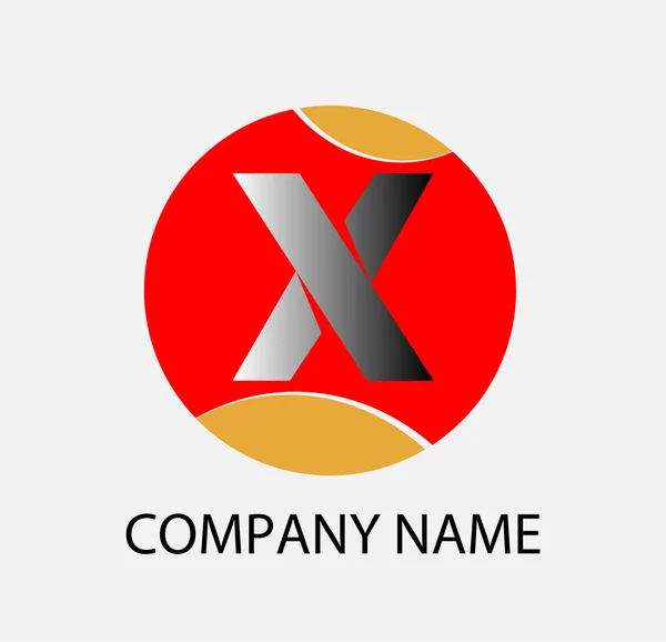 文字 X ロゴ シンボル テンプレート要素 — ストックベクタ