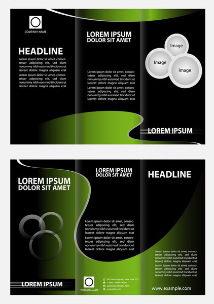 Brochure design template vector folder leaflet