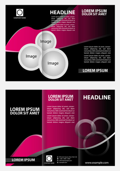 Tri Fold Corporate Brochure vector illustration