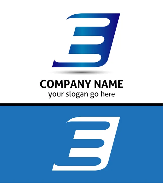 Vállalati emblémát E levél cég vektor tervezősablon — Stock Vector