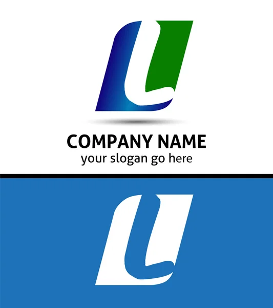 Logo Corporativo L Carta empresa vector diseño plantilla — Vector de stock