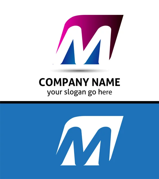 Buchstabe m Logo — Stockvektor