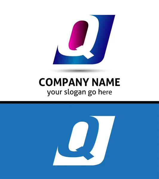 Abeceda symboly a prvky z písmeno Q, toto logo — Stockový vektor