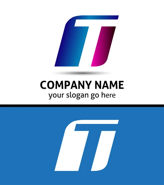 Alfabetik Logo tasarım kavramları. T harfi
