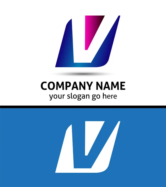 Alfabetik Logo tasarım kavramları. Harf V