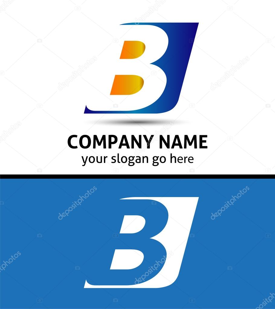 Letter B alphabet logo vector