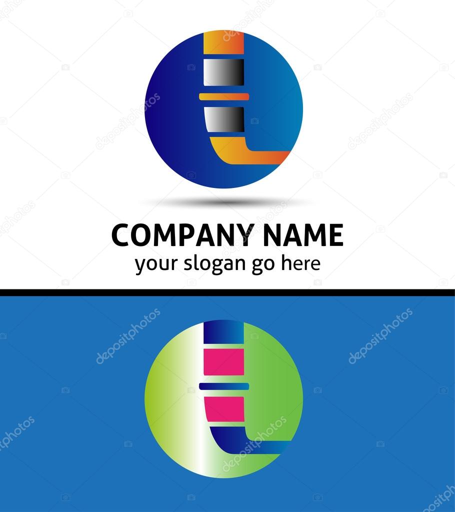 Letter L logo icon template elements