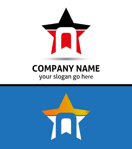 Alfabet ikony N logo — Wektor stockowy
