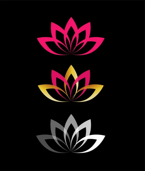 Lotus Flower progettazione vettoriale — Vettoriale Stock