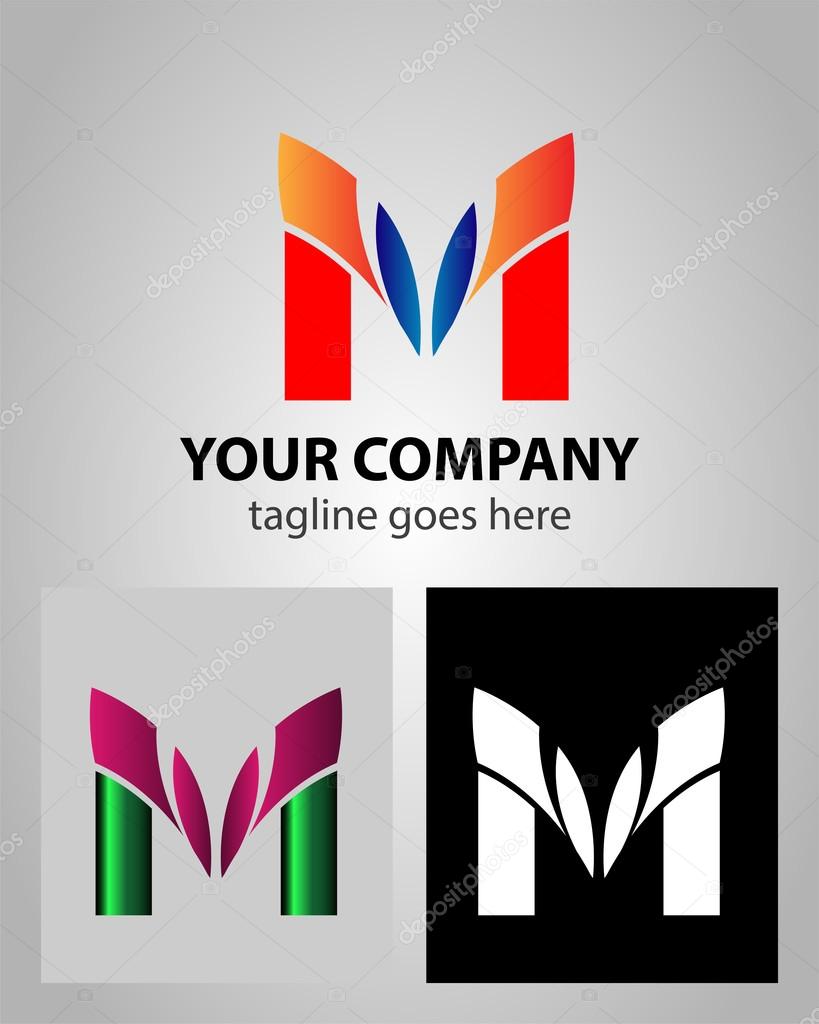 Letter M logo icon design template elements abstract symbol